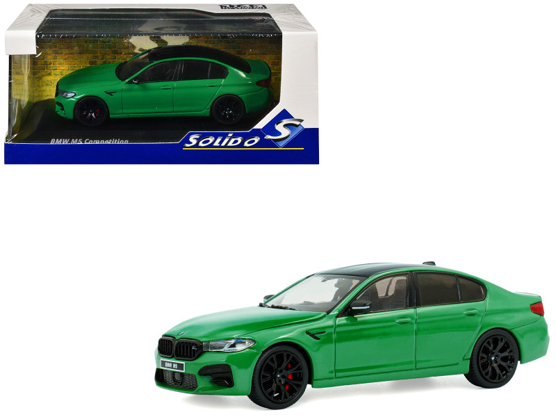 2022 BMW M5 Competition Signal Green with Black Top 1/43 Diecast Model Car Solido S4312705