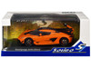 Koenigsegg Jesko Attack Tang Orange Metallic with Black Stripes 1/43 Diecast Model Car Solido S4312603