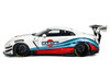 2024 Nissan GT R R35 RHD Right Hand Drive with Liberty Walk 2 0 Body Kit Martini Racing White with Stripes 1/18 Diecast Model Car Solido S1805819