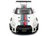 2024 Nissan GT R R35 RHD Right Hand Drive with Liberty Walk 2 0 Body Kit Martini Racing White with Stripes 1/18 Diecast Model Car Solido S1805819