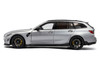 2024 BMW M3 Competition M xDrive Touring Frozen Pure Gray Metallic with Black Top 1/18 Diecast Model Car Solido S1813702