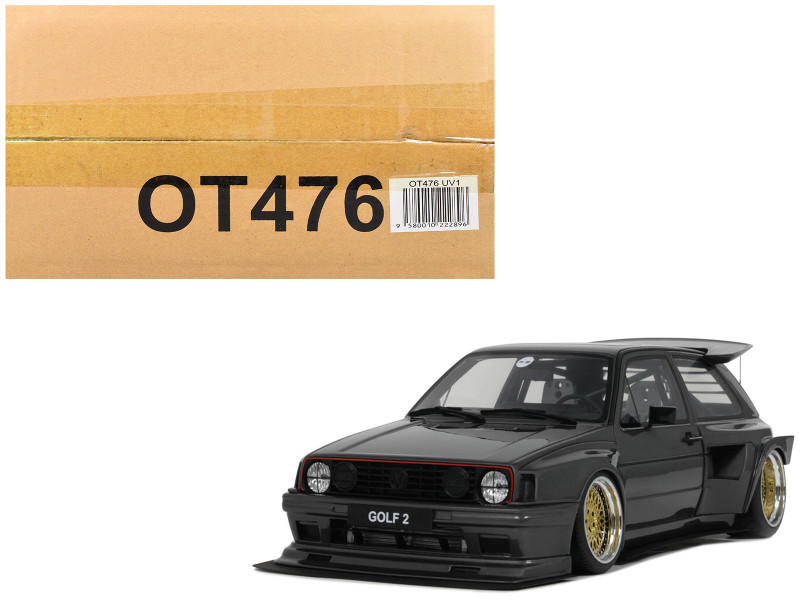 2021 Volkswagen Golf II GTI by Khyzyl Saleem Ascot Gray Metallic Limited Edition to 3000 pieces Worldwide 1/18 Model Car Otto Mobile OT476
