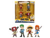 Set of 4 Diecast Figures One Piece 2023-Current TV Series Metalfigs Series Diecast Models Jada 37315