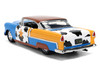 1955 Chevrolet Bel Air Blue with Graphics and Woody Diecast Figure Toy Story Franchise Hollywood Rides Series 1/24 Diecast Models Jada 37430