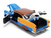 1955 Chevrolet Bel Air Blue with Graphics and Woody Diecast Figure Toy Story Franchise Hollywood Rides Series 1/24 Diecast Models Jada 37430