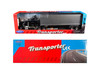 Kenworth W900 Truck Black with Gray Container 1/32 Diecast Model Welly 32663W-BK