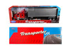Kenworth W900 Truck Red with Gray Container 1/32 Diecast Model Welly 32663W-RD