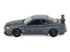 Nissan Skyline GT-R R34) Top Secret RHD Right Hand Drive Stealth Gray with Carbon Hood GTSHOW 2025 Event Edition 1/64 Diecast Model Car Inno Models IN64-R34TS-GTSHOW25