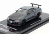 Nissan Skyline GT-R R34) Top Secret RHD Right Hand Drive Stealth Gray with Carbon Hood GTSHOW 2025 Event Edition 1/64 Diecast Model Car Inno Models IN64-R34TS-GTSHOW25