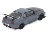 Nissan Skyline GT-R R34) Top Secret RHD Right Hand Drive Stealth Gray with Carbon Hood GTSHOW 2025 Event Edition 1/64 Diecast Model Car Inno Models IN64-R34TS-GTSHOW25