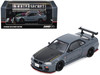 Nissan Skyline GT-R R34) Top Secret RHD Right Hand Drive Stealth Gray with Carbon Hood GTSHOW 2025 Event Edition 1/64 Diecast Model Car Inno Models IN64-R34TS-GTSHOW25