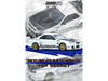 Nissan Skyline GT-R R34 Top Secret RHD Right Hand Drive White with Carbon Hood 1/64 Diecast Model Car Inno Models IN64-R34TS-WHI