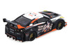 Nissan GT-R R35 Widebody RHD Right Hand Drive Black and White with Graphics AORUS X INNO64 Limited Edition 1/64 Diecast Model Car Inno Models IN64-R35LB-AORUS