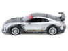 Nissan GT-R R35 Top Secret RHD Right Hand Drive Silver Metallic with Carbon Hood and Top Tokyo Auto Salon Hong Kong 2025 Event Edition 1/64 Diecast Model Car Inno Models IN64-R35TS-TASHK25