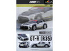 Nissan GT-R R35 Top Secret RHD Right Hand Drive Silver Metallic with Carbon Hood and Top Tokyo Auto Salon Hong Kong 2025 Event Edition 1/64 Diecast Model Car Inno Models IN64-R35TS-TASHK25