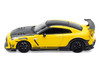 Nissan GT-R R35 RHD Right Hand Drive Yellow with Carbon Hood and Black Top The Model Car Show Singapore 2025 Event Edition"1/64 Diecast Model Car Inno Models IN64-R35TS-TMCSS25