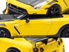 Nissan GT-R R35 RHD Right Hand Drive Yellow with Carbon Hood and Black Top The Model Car Show Singapore 2025 Event Edition"1/64 Diecast Model Car Inno Models IN64-R35TS-TMCSS25