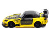Honda S2000 RHD Right Hand Drive J's Racing Yellow with Carbon Hood and Top with Graphics Tokyo Auto Salon Kuala Lumpur 2025 Event Edition 1/64 Diecast Model Car Inno Models IN64-S2000JS-TASKL25