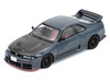 Nissan Top Secret Skyline GT-R BCNR33 RHD Right Hand Drive Stealth Gray with Carbon Hood Tokyo Auto Salon Hong Kong 2025 Event Edition 1/64 Diecast Model Car Inno Models IN64-R33TS-TASHK25