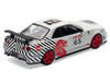 Nissan Skyline GT R R34 RHD Right Hand Drive #65 Black Crow White with Black Pinstripes Singapore Diecast Expo 2025 Event Edition 1/64 Diecast Model Car Inno Models IN64-R34-BC-SGDE25