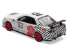 Nissan Skyline GT R R34 RHD Right Hand Drive #65 Black Crow White with Black Pinstripes Singapore Diecast Expo 2025 Event Edition 1/64 Diecast Model Car Inno Models IN64-R34-BC-SGDE25