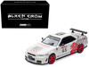 Nissan Skyline GT R R34 RHD Right Hand Drive #65 Black Crow White with Black Pinstripes Singapore Diecast Expo 2025 Event Edition 1/64 Diecast Model Car Inno Models IN64-R34-BC-SGDE25