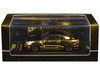 Nissan GT R R35 Nismo RHD Right Hand Drive Gold Chrome with Carbon Hood and Top APA XPO Tokyo Auto Salon Hong Kong 2025 Event Edition 1/64 Diecast Model Car Inno Models IN64-R35N-APAXPO-TASHK25
