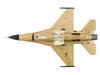 Lockheed F-16A Fighting Falcon Fighter Aircraft 85-1565 Golden Bat Viper 185 ARW Iowa ANG Squadron 50th Anniversary 2022 United States Air Force Air Power Series 1/72 Diecast Model Hobby Master HA38069