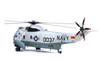 Sikorsky SH-3G Sea King Helicopter 149718-NF 0037 Helicopter Combat Support Squadron 1 (HC-1) Fleet Angels USS Hancock CVA-19 1970s United States Navy 1/72 Diecast Model Legion LEG-14055LB