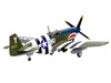 North American P-51B Mustang Aircraft John Bennett 487th Fighter Squadron 352nd Fighter Group Blue-Nosed Bastards of Bodney RAF Bodney 1944 United States Army Air Forces 1/72 Diecast Model Legion LEG-14606LF
