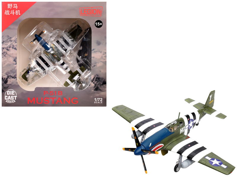 North American P-51B Mustang Aircraft John Bennett 487th Fighter Squadron 352nd Fighter Group Blue-Nosed Bastards of Bodney RAF Bodney 1944 United States Army Air Forces 1/72 Diecast Model Legion LEG-14606LF