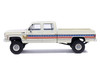 1976 Chevrolet Custom Deluxe K30 Fleetwood Pickup Truck July 4th Exclusive White with Graphics 1/64 Diecast Model Car IXO Models IA64032