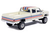 1976 Chevrolet Custom Deluxe K30 Fleetwood Pickup Truck July 4th Exclusive White with Graphics 1/64 Diecast Model Car IXO Models IA64032