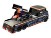 World Of Outlaws 2026 Winged Sprint Car #26 Black with Stripes and Custom Hauler Black with Graphics 1/64 Diecast Model Cars ACME SC64009