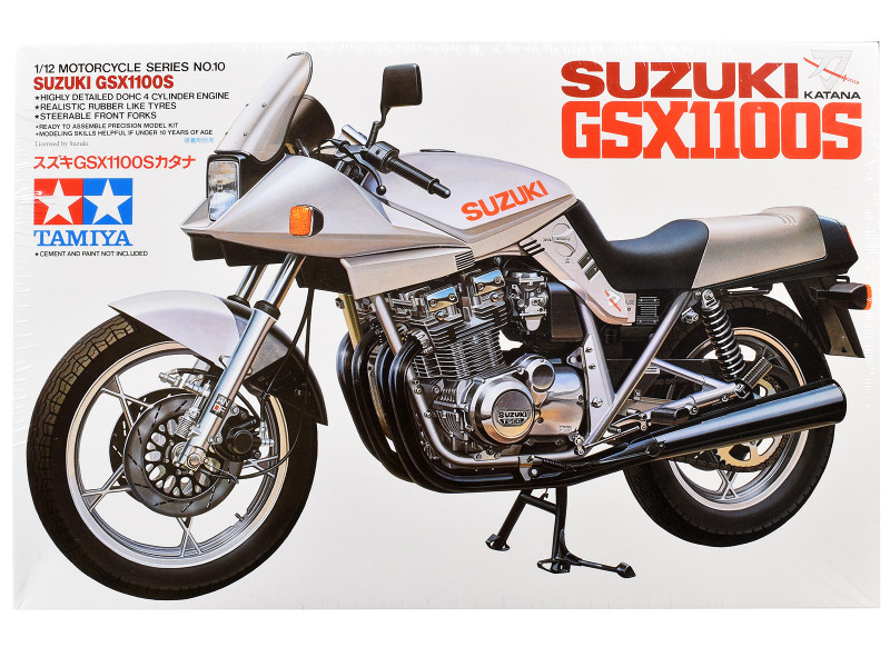 Model Kit Suzuki GSX1100S Katana Motorcycle 1/12 Scale Model Tamiya TAM-14010