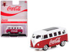 1963 Volkswagen Type 2 Van Coca-Cola Red and White 1/50 Diecast Model Motorcity Classics 450026