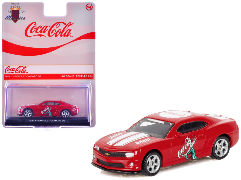 2013 Chevrolet Camaro SS Coca-Cola Red with White Stripes 1/64 Diecast Model Motorcity Classics 450029