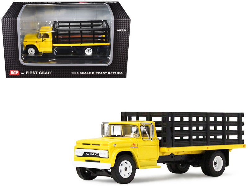 GMC 4000 Stake Truck Bright Yellow 1/64 Diecast Model DCP/First Gear 60-2261