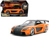 Han's Mazda RX-7 RHD Right Hand Drive Orange Metallic and Black 25 Years of Fast & Furious The Fast and the Furious: Tokyo Drift 2006 Movie Fast & Furious Series 1/32 Diecast Model Car Jada 30736-25TH
