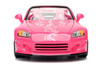 Suki's 2001 Honda S2000 Convertible Pink with Graphics 25 Years of Fast & Furious 2 Fast 2 Furious 2003 Movie 1/24 Diecast Model Car Jada 97604-25TH