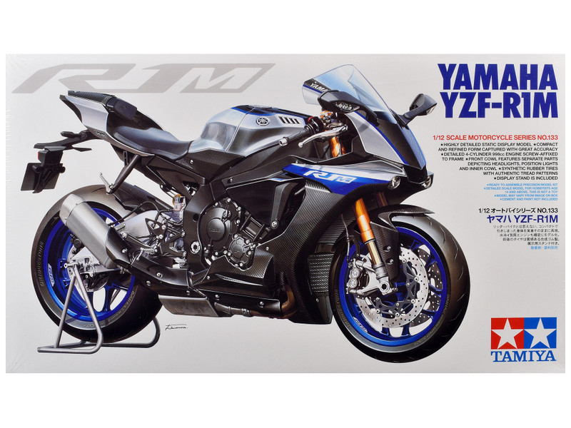 Model Kit Yamaha YZF-R1M Motorcycle 1/12 Scale Model Tamiya TAM-14133