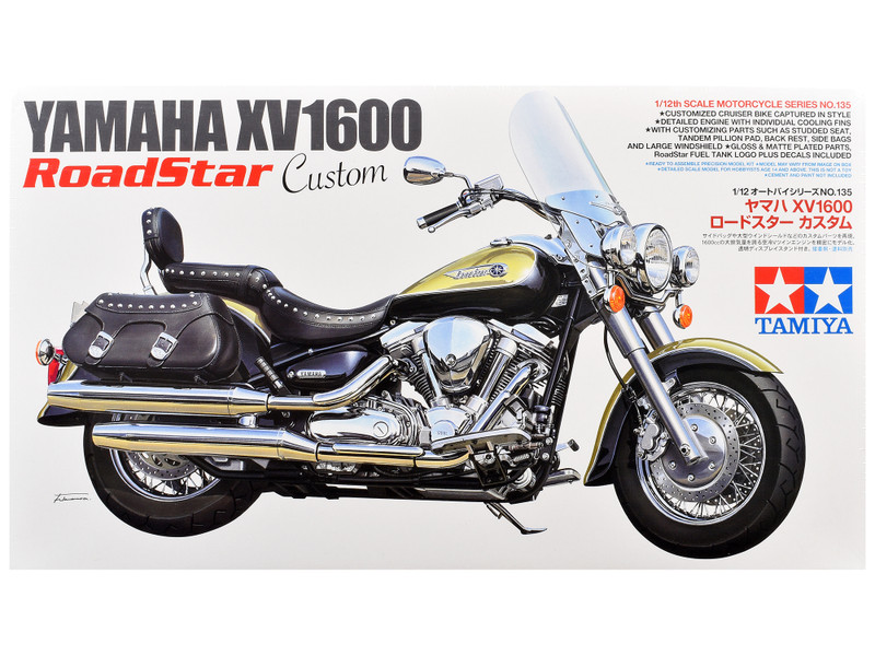 Model Kit Yamaha XV1600 RoadStar Custom Motorcycle 1/12 Scale Model Tamiya TAM-14135