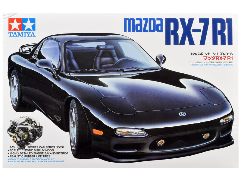Model Kit Mazda RX-7 R1 1/24 Scale Model Tamiya TAM-24116