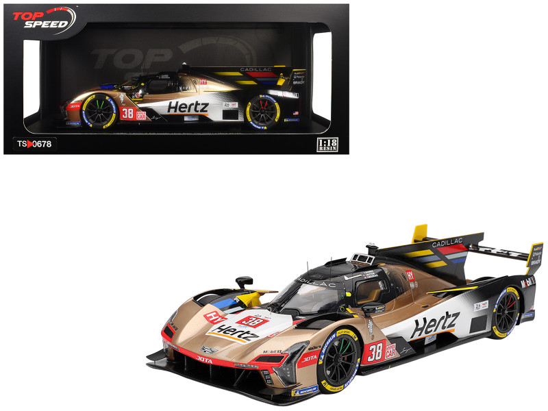 Cadillac V-Series.R #38 Earl Bamber - Sebastien Bourdais - Jenson Button Cadillac Hertz Team Jota FIA WEC 24 Hours of Le Mans 2025 1/18 Model Car Top Speed TS0678