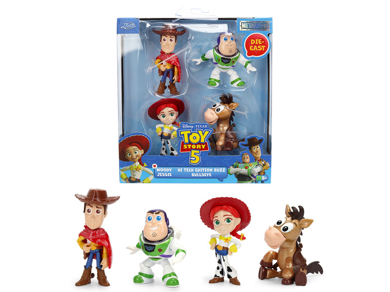 Set of 4 Diecast Figures Toy Story 5 2026 Movie Metalfigs Series Diecast Models Jada 37318