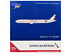Boeing 777-300ER Commercial Aircraft American Airlines - Flagship DFW N735AT Silver with Orange Stripes 1/400 Diecast Model GeminiJets GJAAL2406