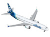 Boeing 737 MAX 9 Commercial Aircraft Alaska Airlines N708AL White with Blue Tail Graphics 1/400 Diecast Model GeminiJets GJASA2393