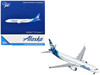 Boeing 737 MAX 9 Commercial Aircraft Alaska Airlines N708AL White with Blue Tail Graphics 1/400 Diecast Model GeminiJets GJASA2393