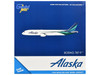 Boeing 787-9 Commercial Aircraft Alaska Airlines N784HA White with Blue and Green Tail 1/400 Diecast Model GeminiJets GJASA2400
