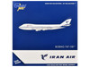 Boeing 747-100 Commercial Aircraft Iran Air EP-IAM White with Blue Stripes 1/400 Diecast Model GeminiJets GJIRA2305